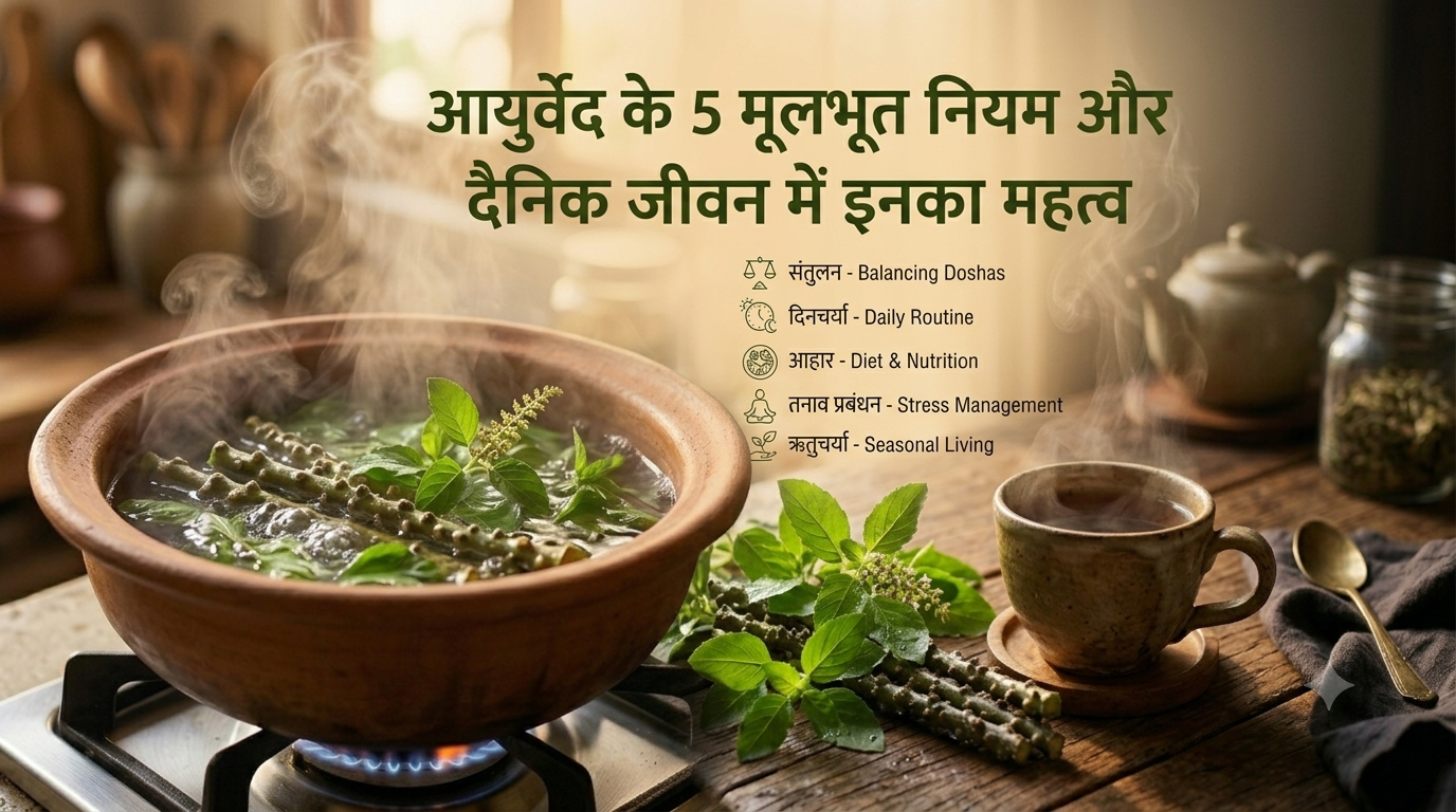 आयुर्वेद के 5 मूलभूत नियम