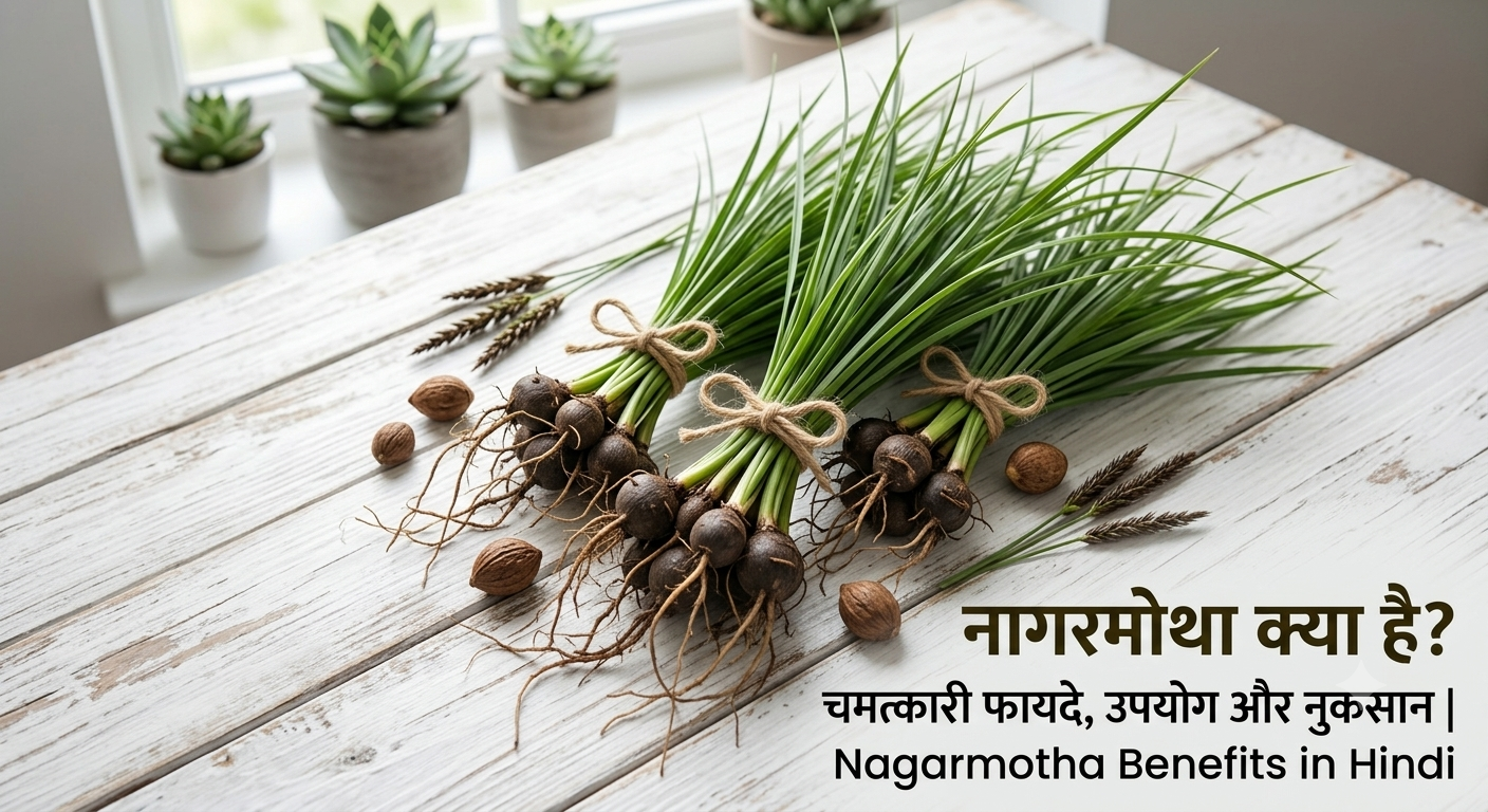 नागरमोथा के फायदे और नुकसान - फीचर इमेज | Nagarmotha Benefits Featured Image